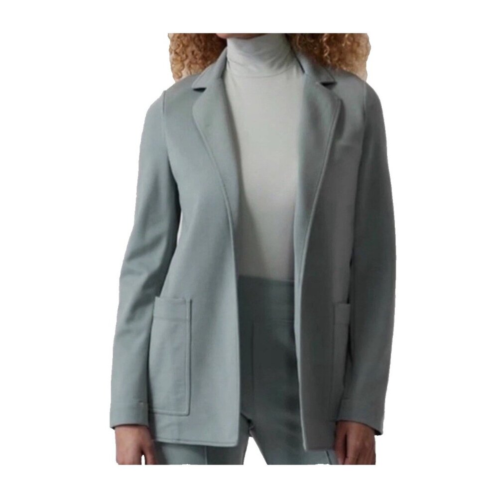 Athleta Eastbound Blazer Sage Green Size 10 Minimalist Stretch Work Jacket